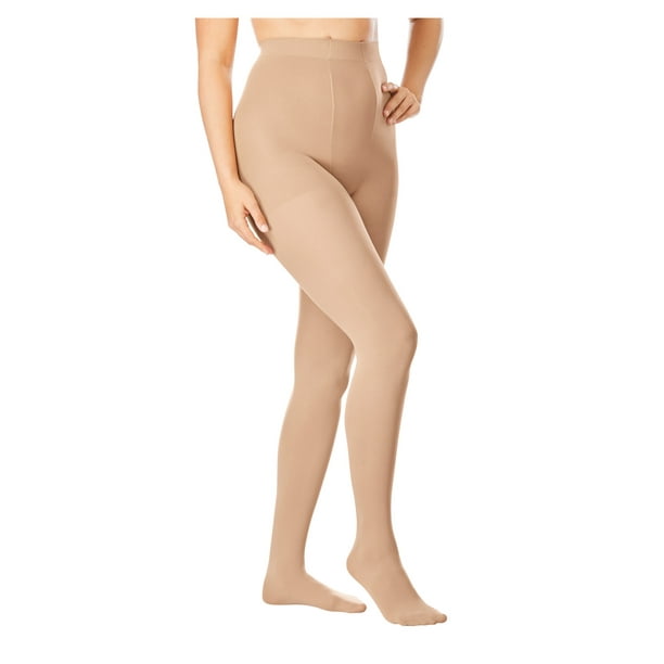 Comfort Choice Womens Plus Size 2-Pack Lace Tights